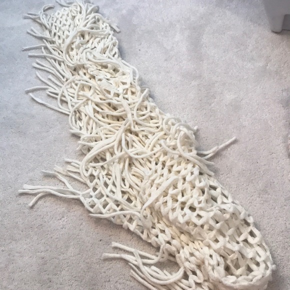 White Fringe Infinity Scarf - Picture 2 of 2